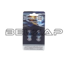 Лампа 12V W5W T10W W2.1x9.5d +30% 4000K блистер (2шт.) Super White, 1007060, XENITE